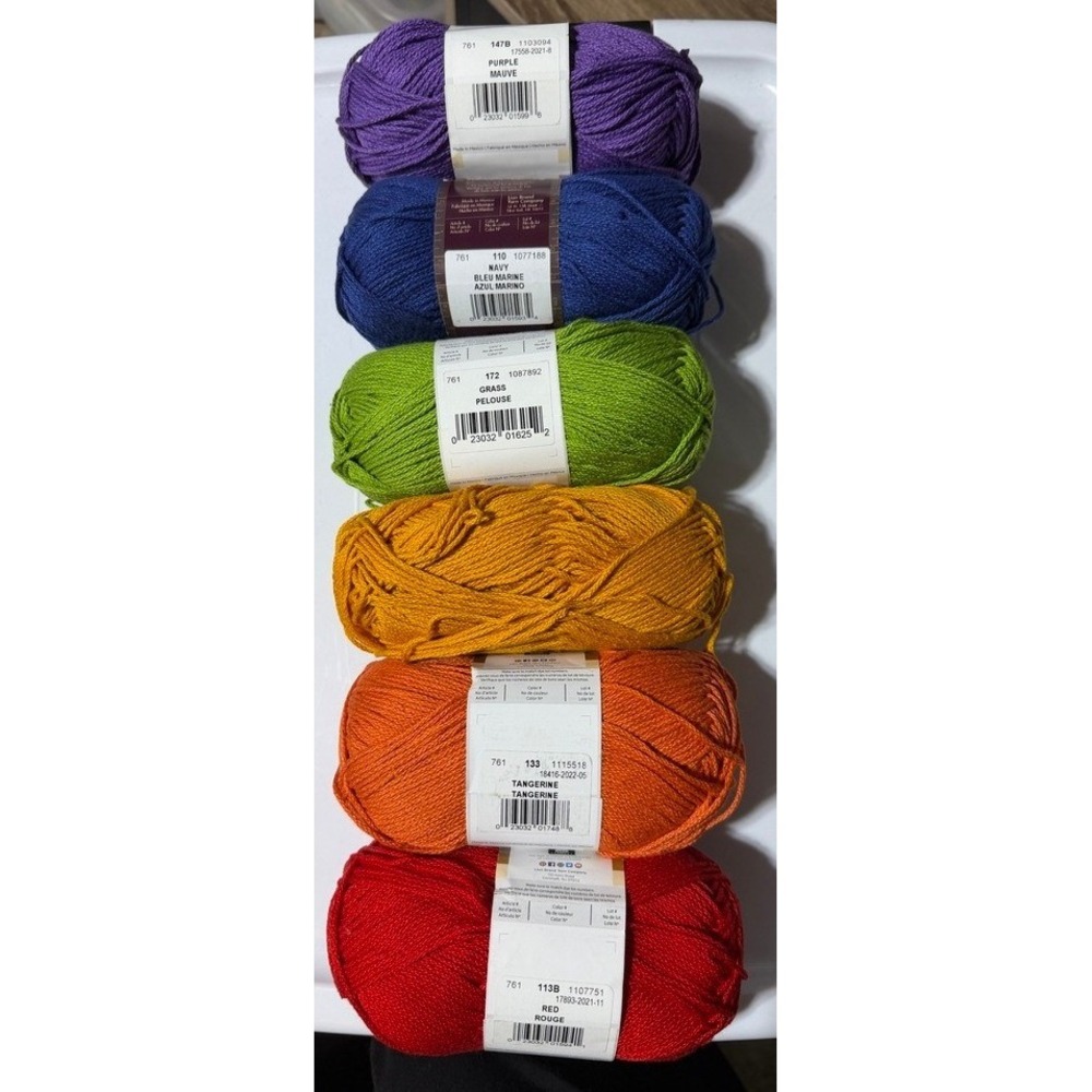 Lion Brand 24/7 Cotton Yarn Bundle - Rainbow